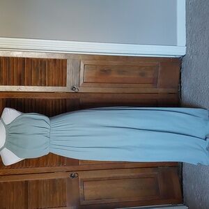 Show Me Your MuMu Sage Green Halter Style Open Back Maxi Dress Sz M